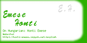 emese honti business card